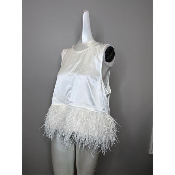 CINQ A SEPT SMOOTH SATIN CHARISSE TOP XL $425 - Picture 6 of 10